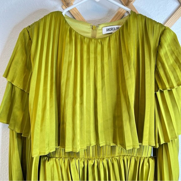 Andrea Iyamah Raffle Pleated Satin Formal Dress - Picture 6 of 13